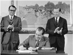 President Nixon signing the Clean Water Act, 1972